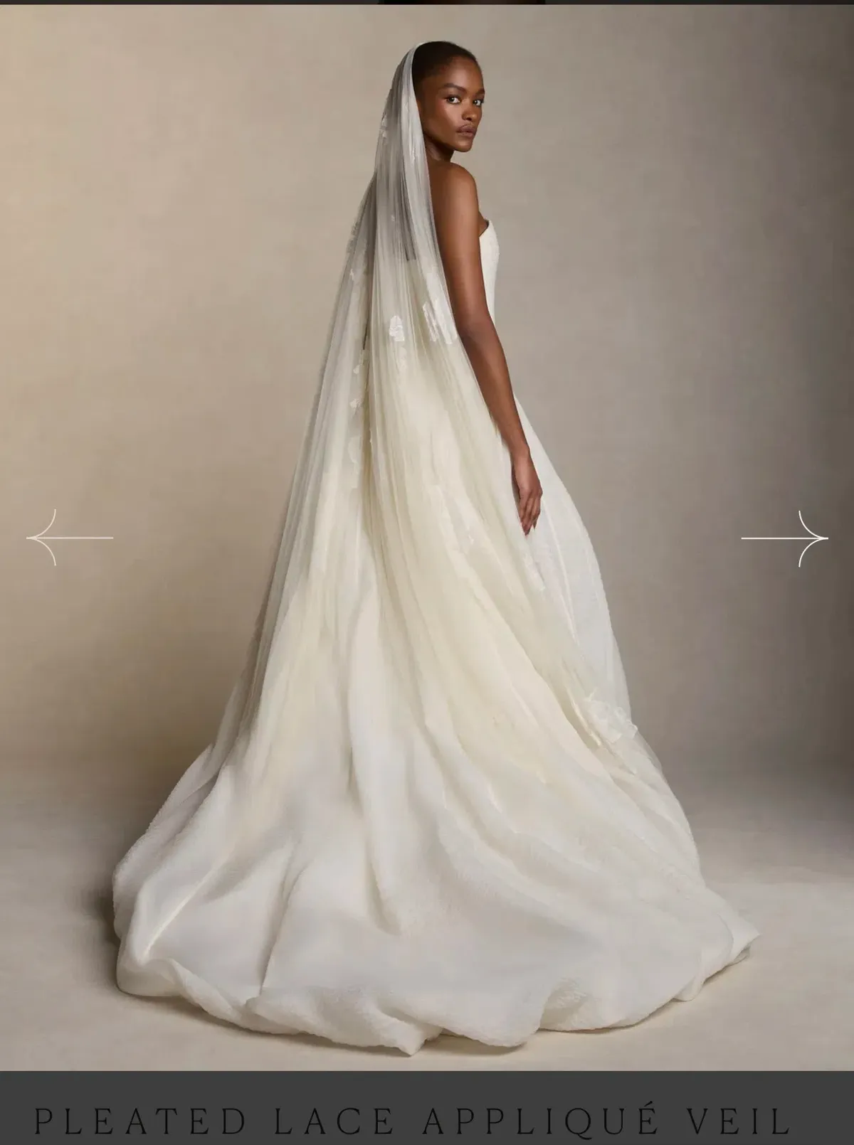 Danielle Frankel Pleated Malfroy Lace Veil - Image 4
