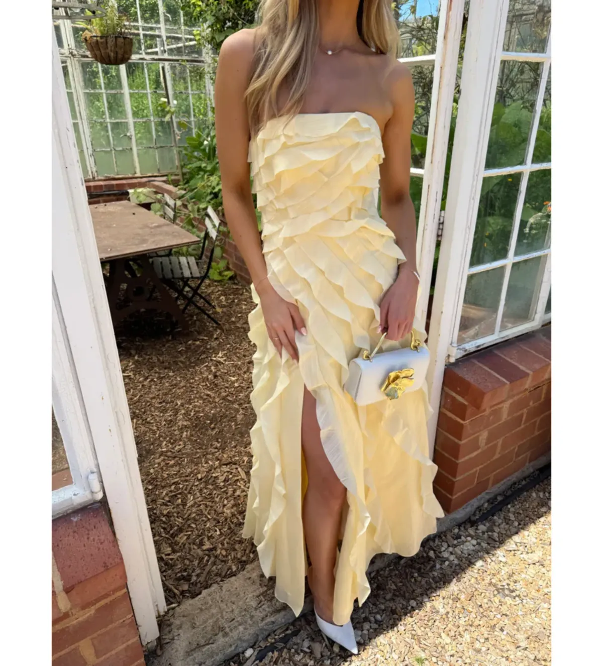 Aje Allairie Gown in Butter Yellow Size AU4 - Image 2