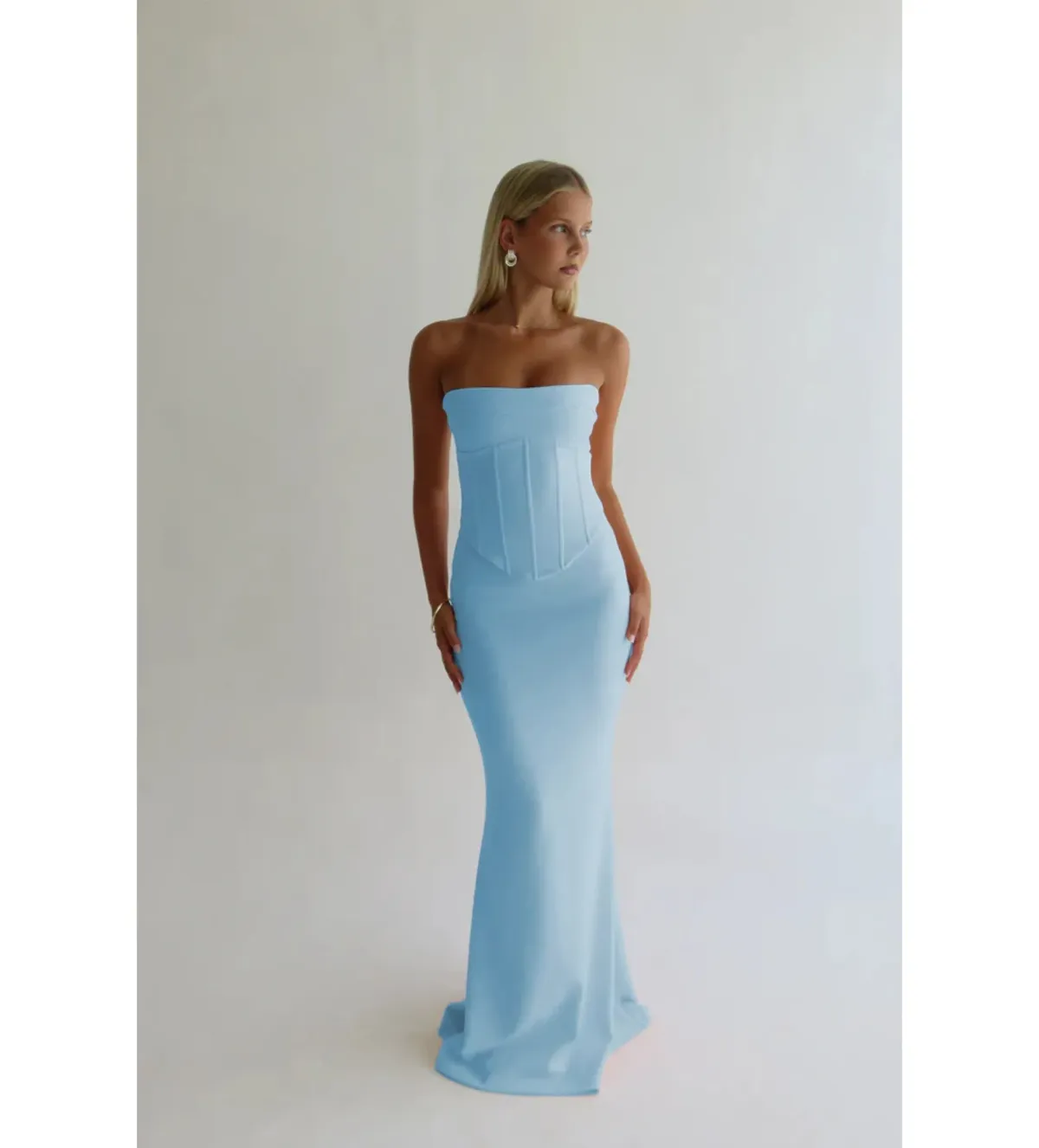 Hntr The Label Louie Gown in Baby Blue Size XS/AU6 - Image 3