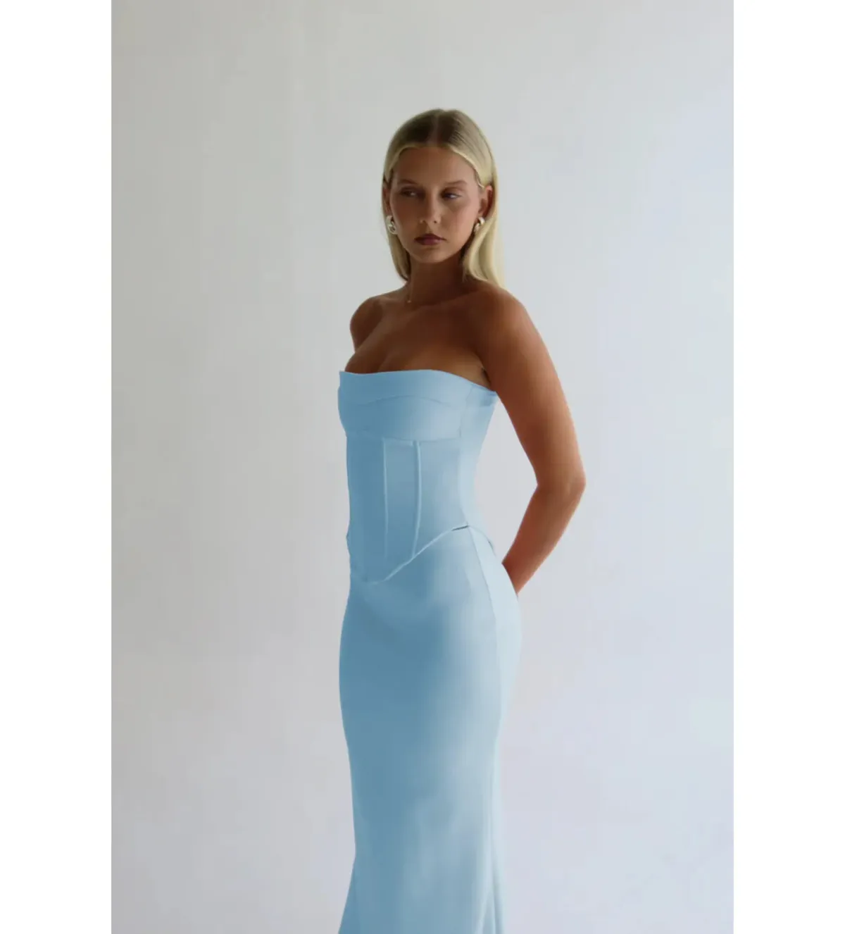 Hntr The Label Louie Gown in Baby Blue Size M/AU10 - Image 4