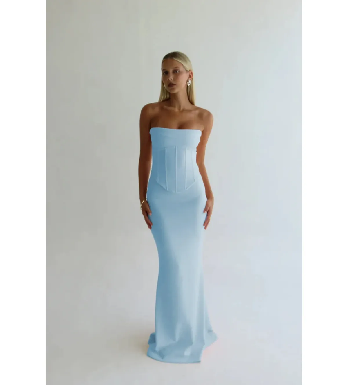 Hntr The Label Louie Gown in Baby Blue Size M/AU10 - Image 1