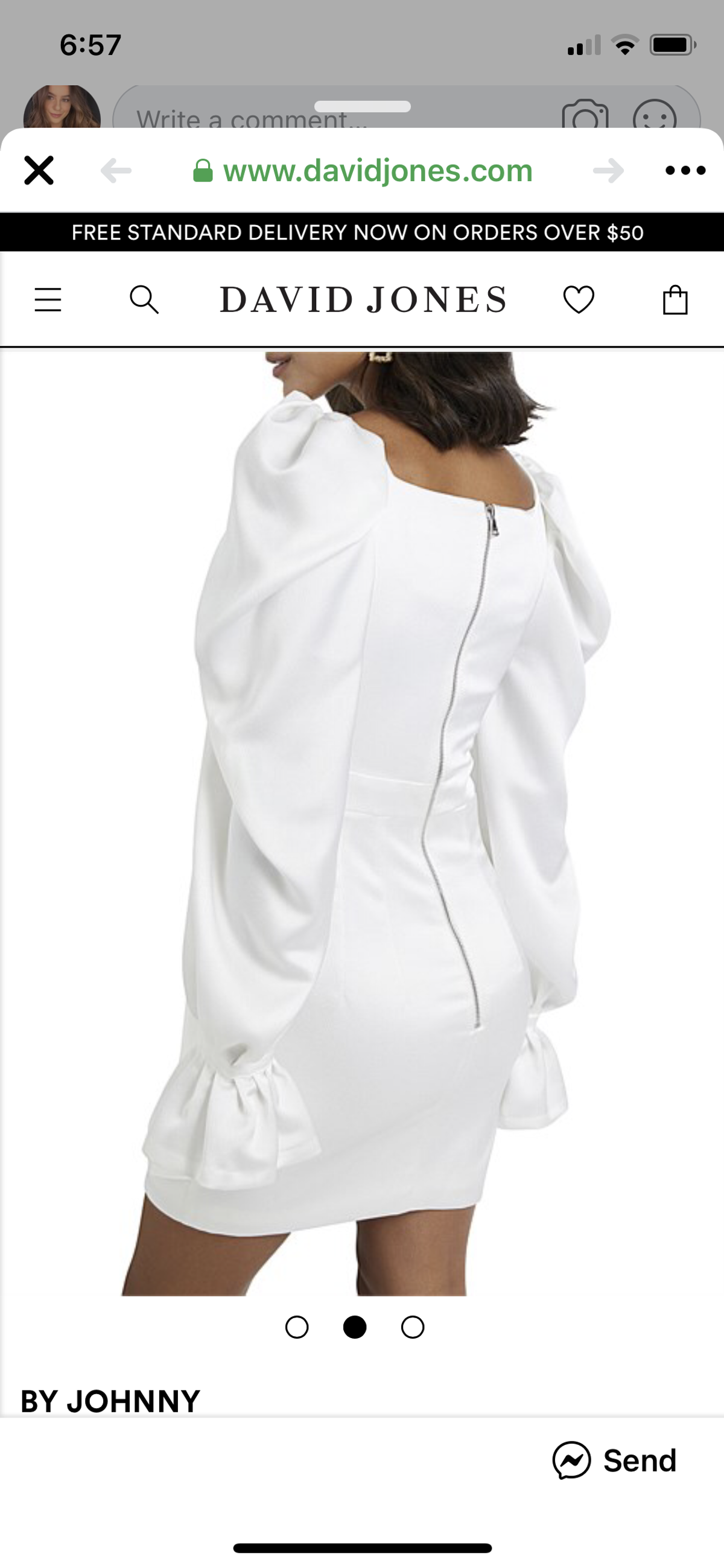 By Johny Snow Tuck Dress - Image 3