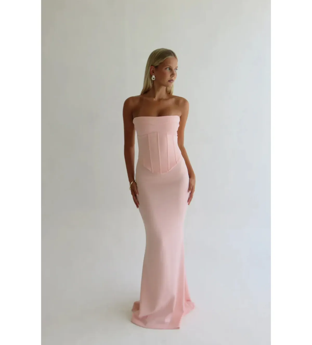Hntr The Label Louie Gown in Baby Pink Size XS/AU6 - Image 1