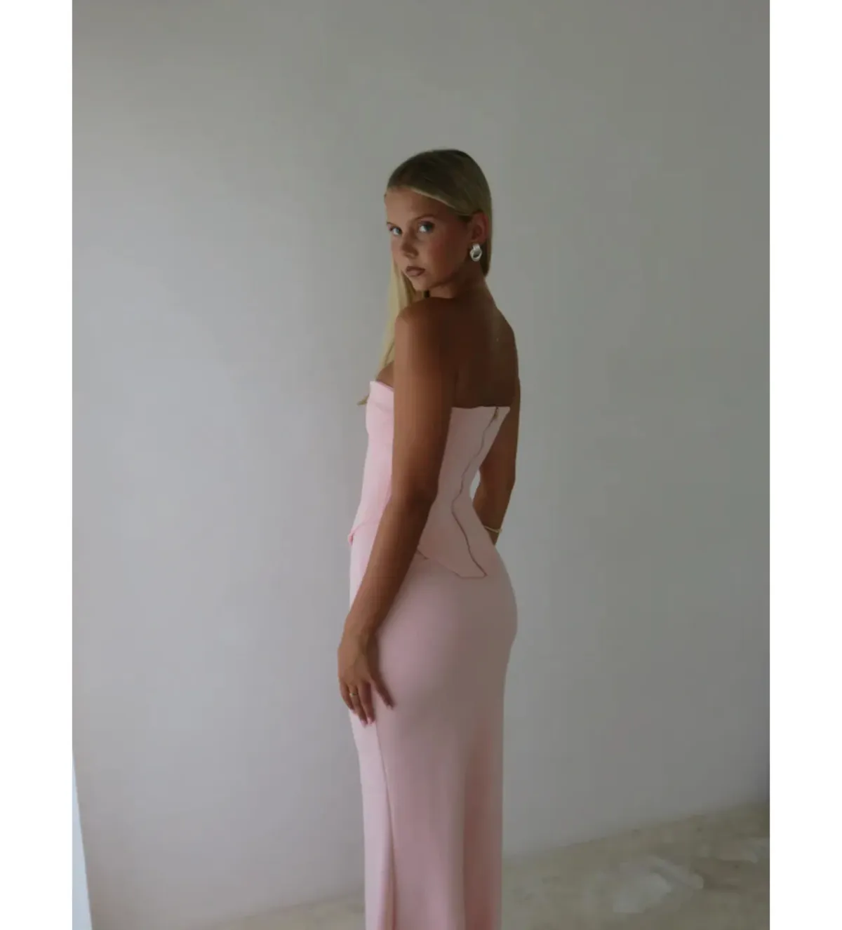 Hntr The Label Louie Gown in Baby Pink Size S/AU8 - Image 3
