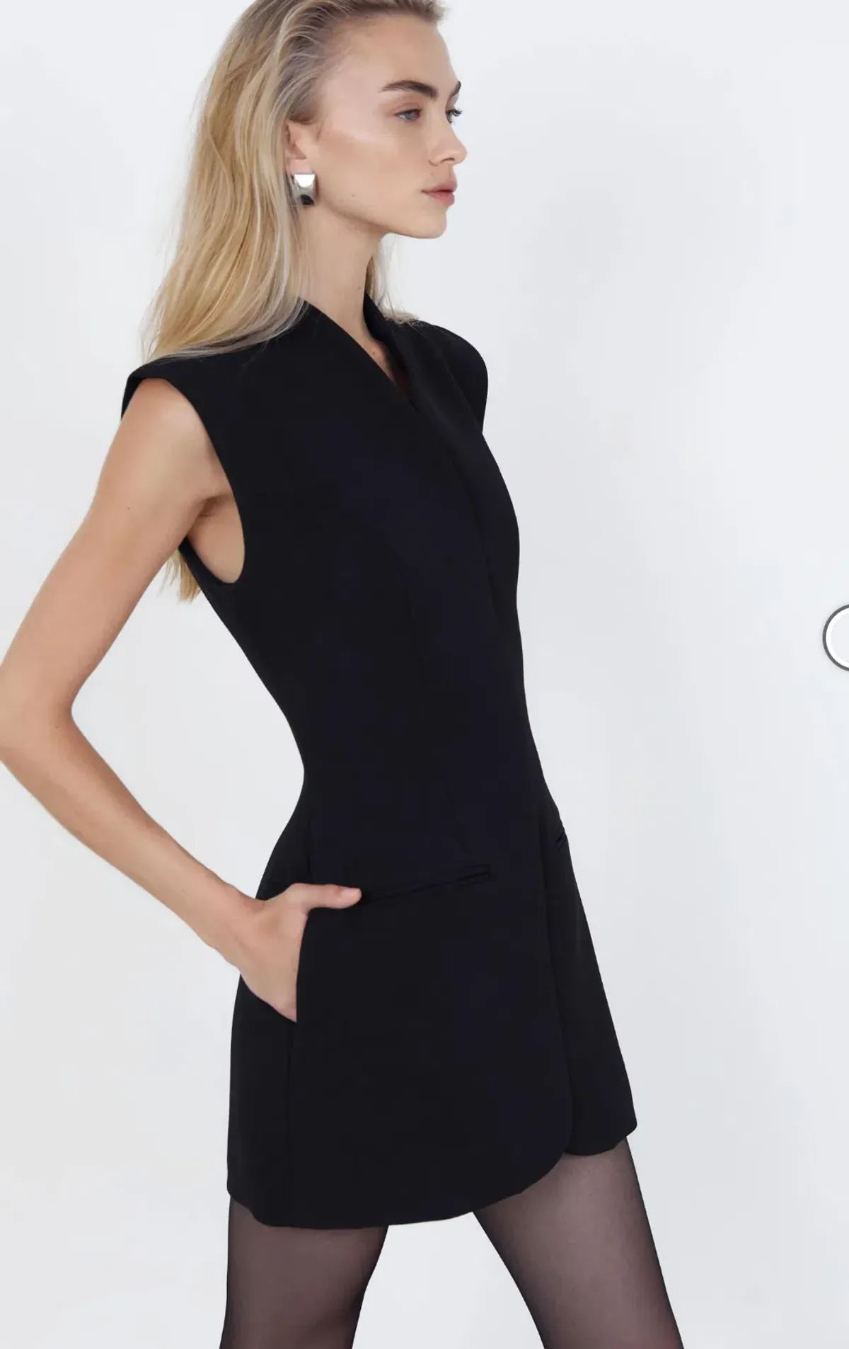 Cross Mini Dress Black - Size 8 - Capsule Wardobe - Image 5