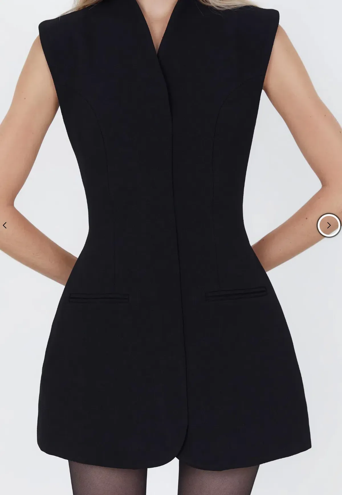 Cross Mini Dress Black - Size 8 - Capsule Wardobe - Image 6