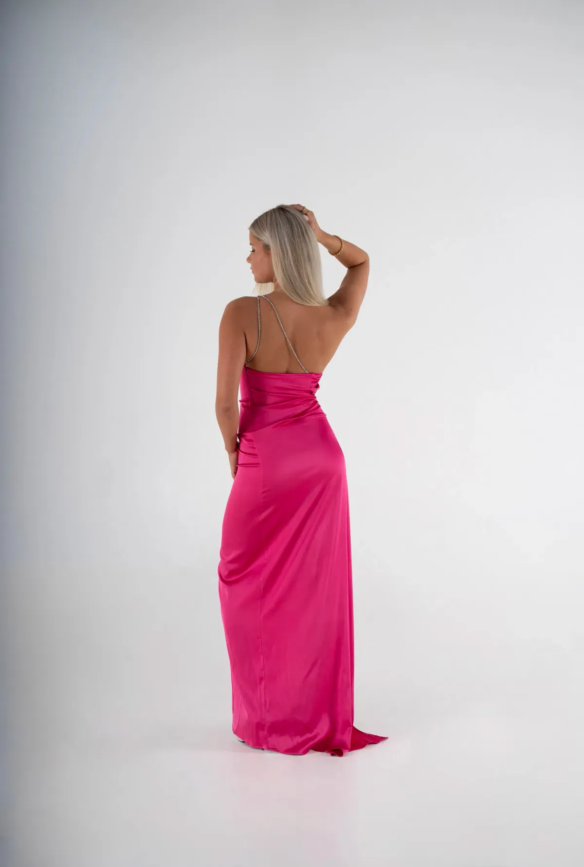 Studio Lexi Samira Maxi Gown Hot Pink - Image 3