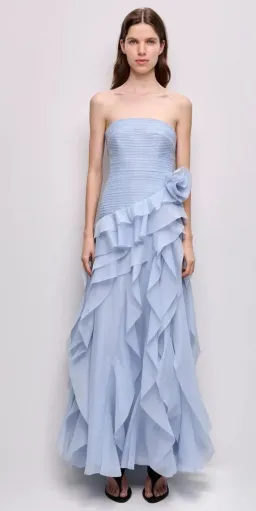 Aje Canyon Gown - Blue - Size 6 for rent on The Volte - image 3