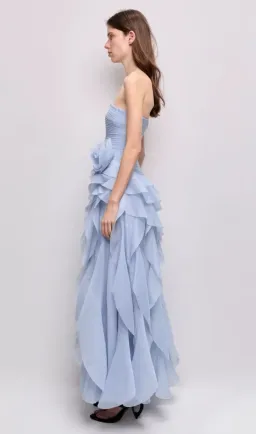 Aje Canyon Gown - Blue - Size 6 for rent on The Volte - image 2