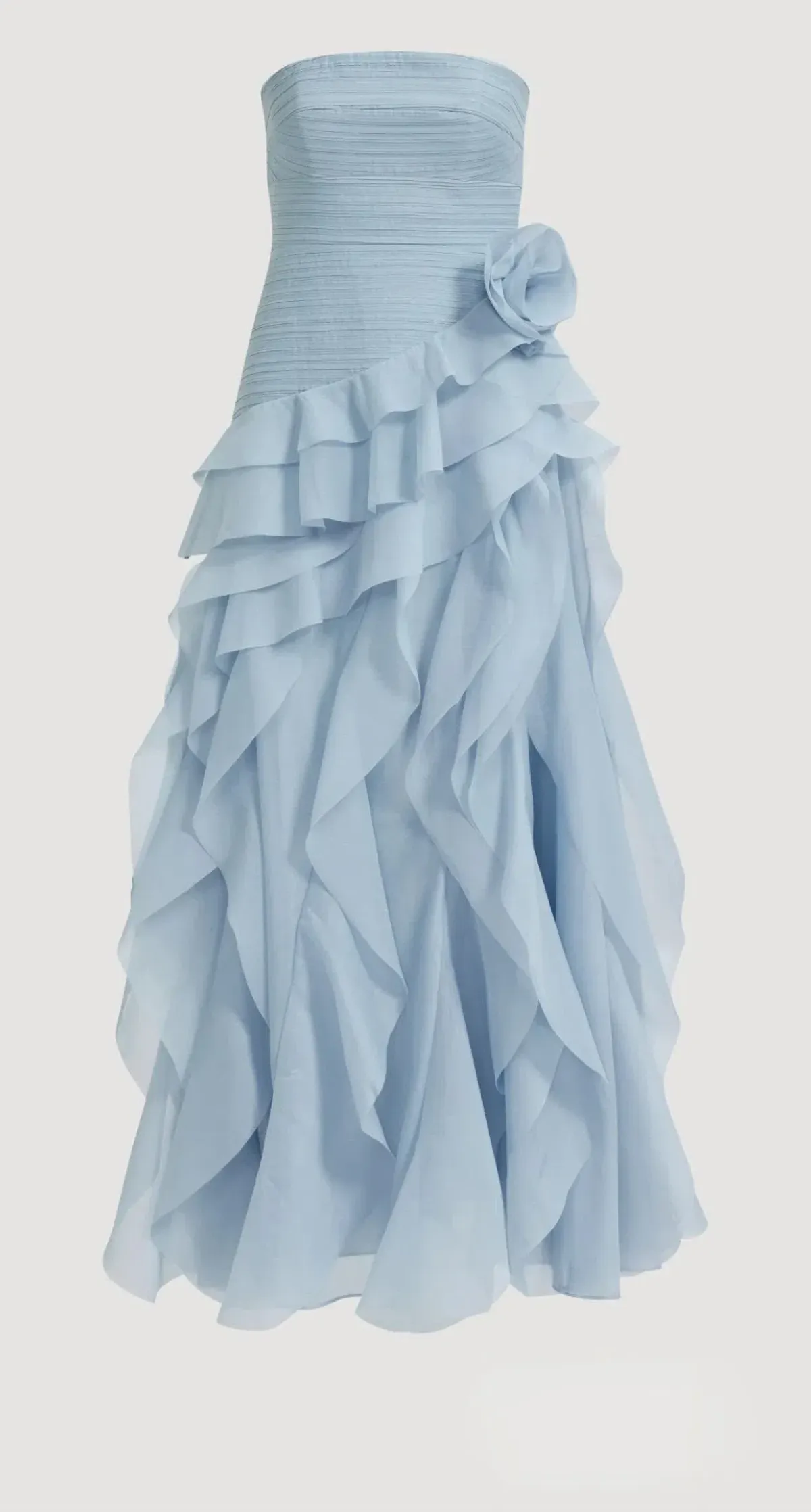 Aje Canyon Gown - Blue - Size 6 for rent on The Volte - main image