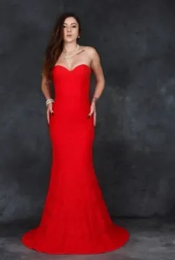 Bariano Red Gown – Size 6 for rent on The Volte - image 1