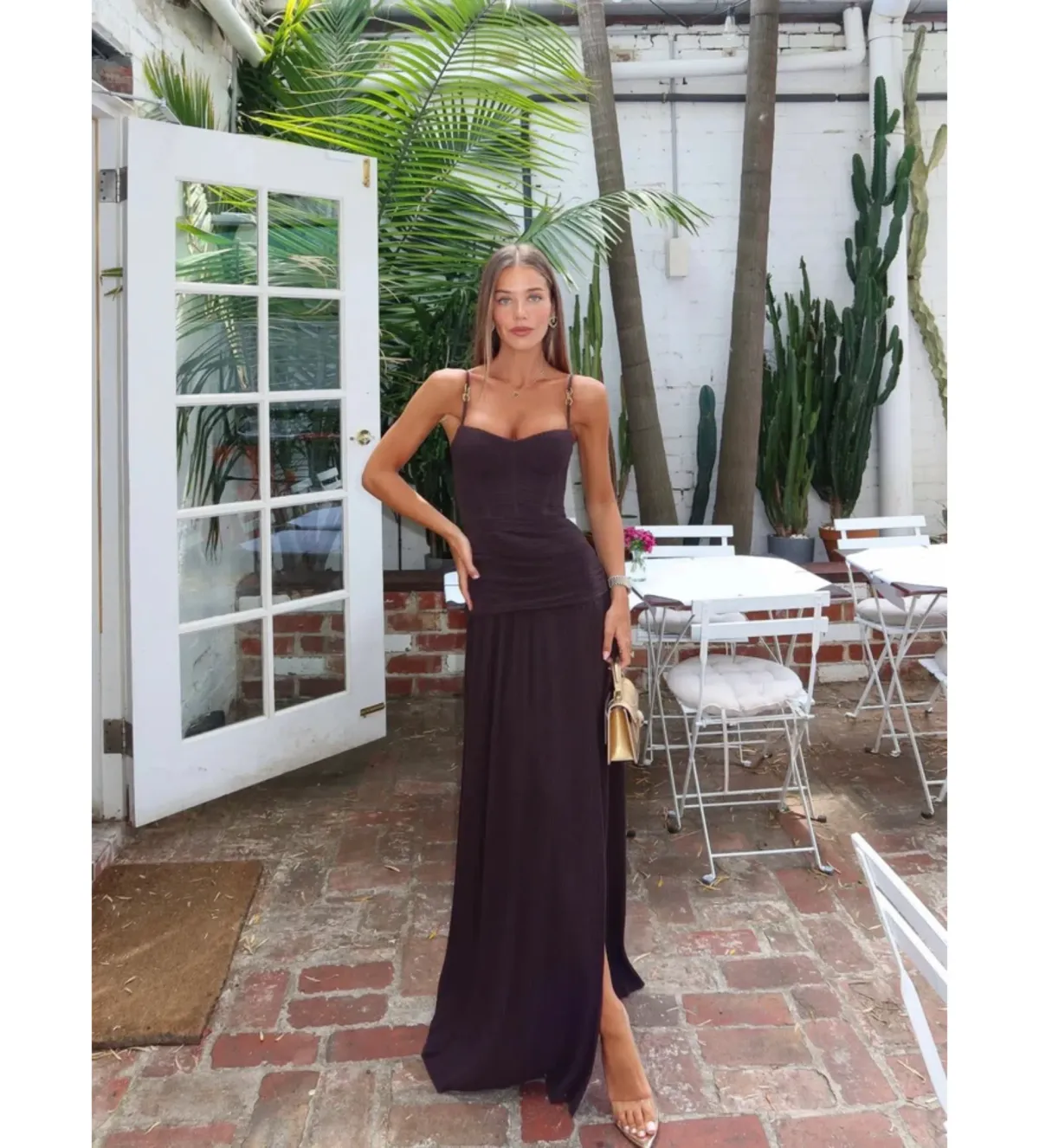 Manning Cartell Double Time Pleat Dress in Dark Chocolate Size AU8 - Image 3