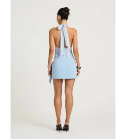 Benni Tiano Mini Dress in Blue Stripe Size AU8 for rent on The Volte - image 3