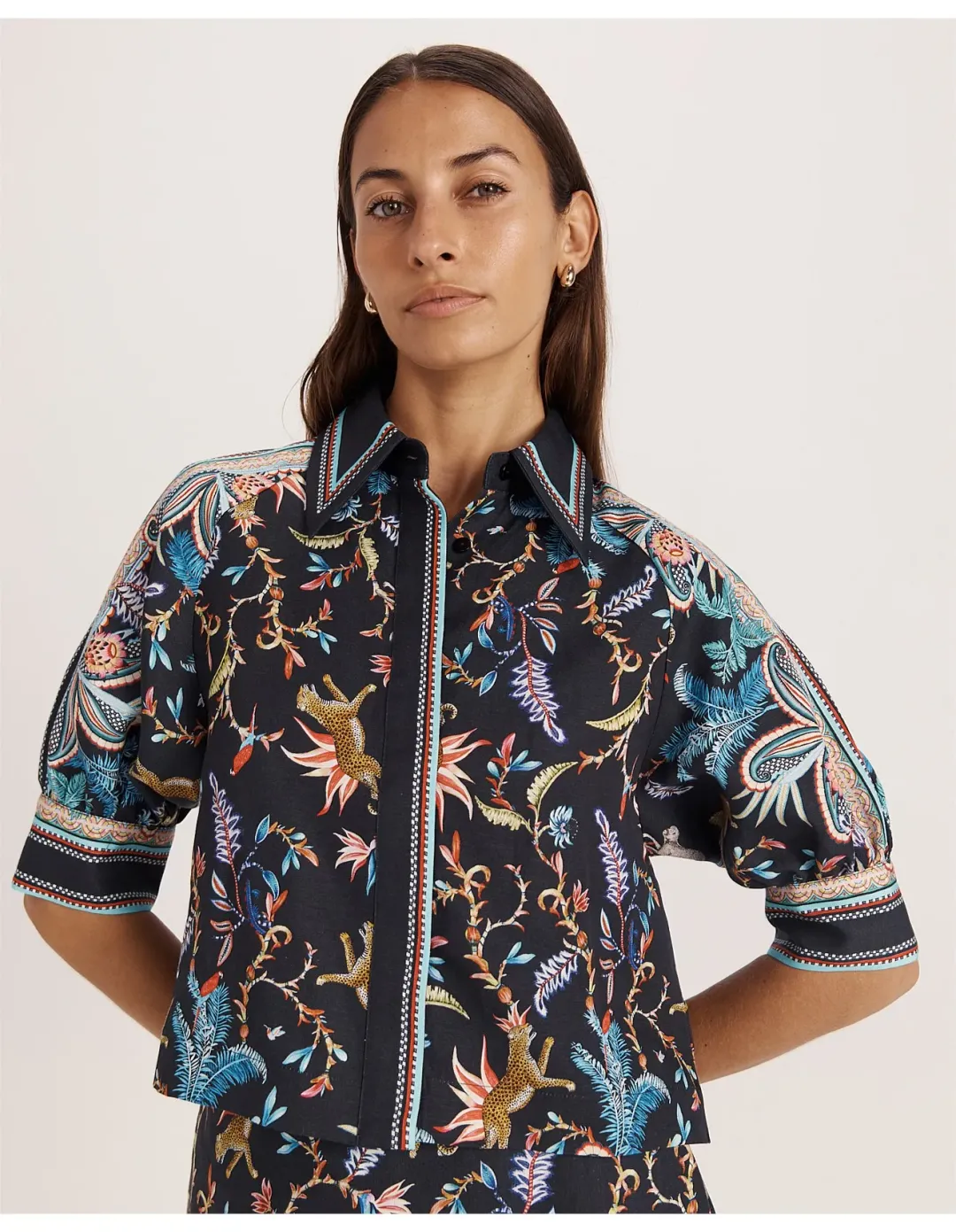 Saba Black Multi Top Size 12 AU for rent on The Volte - main image