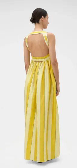 Oroton Slub Silk Stripe Sundress Size 10 for rent on The Volte - image 1