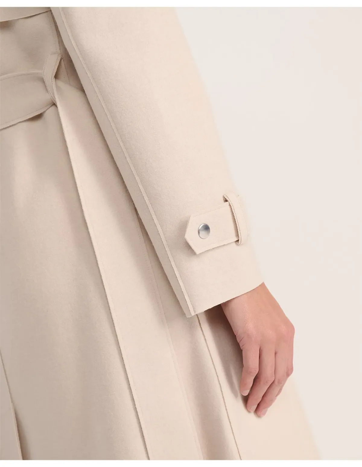 Saba Karla Longline Trench Coat Size 12 Soft Stone - Image 5
