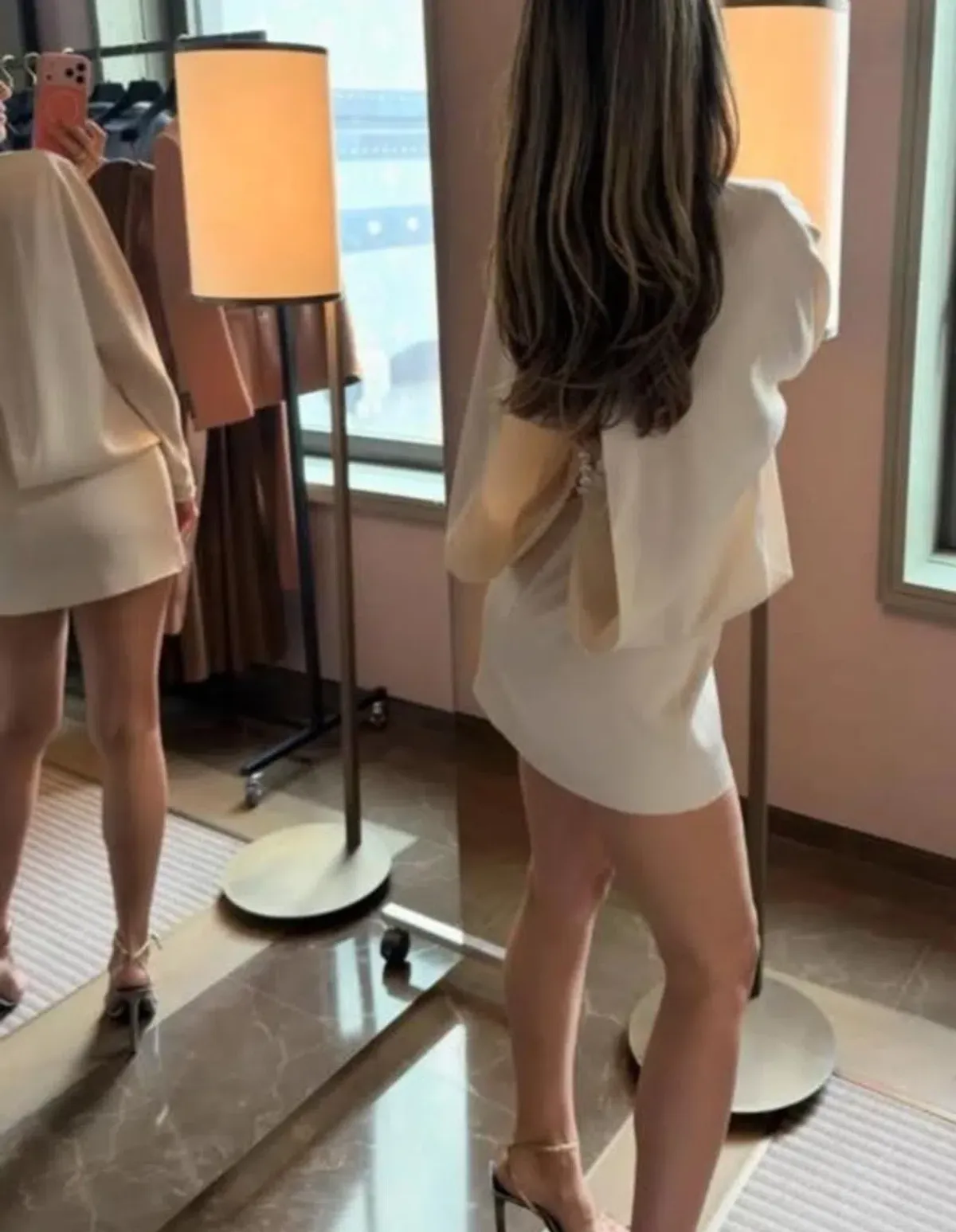 Rachel Gilbert Florida Mini Dress in Champagne Size AU8 - Image 1
