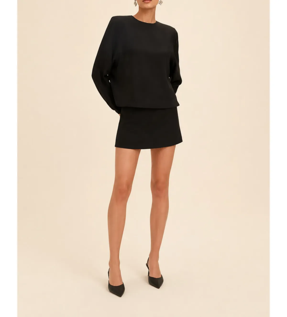 Rachel Gilbert Florida Mini Dress in Black Size AU10 for rent on The Volte - main image