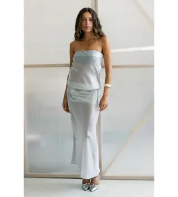Mode Mischief Studios Melt Maxi Dress in Moonwater Size M/AU10 for rent on The Volte - image 2