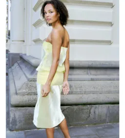 Mode Mischief Melt Panel Dress in Limoncello Size XS/AU6 for rent on The Volte - image 2