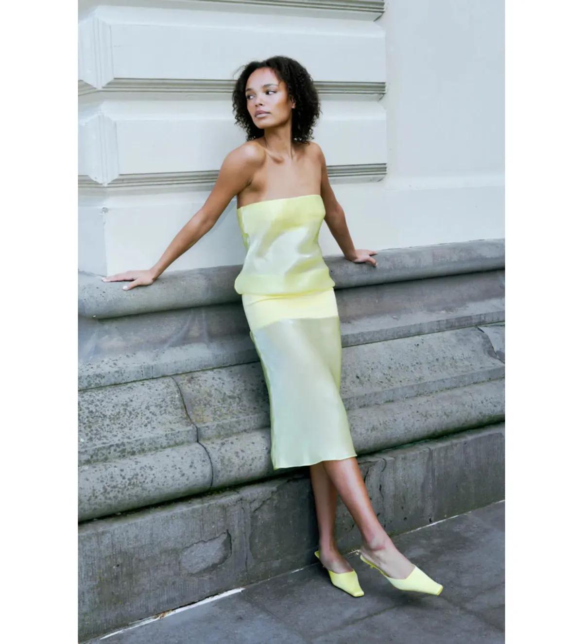 Mode Mischief Melt Panel Dress in Limoncello Size S/AU8 - Image 1