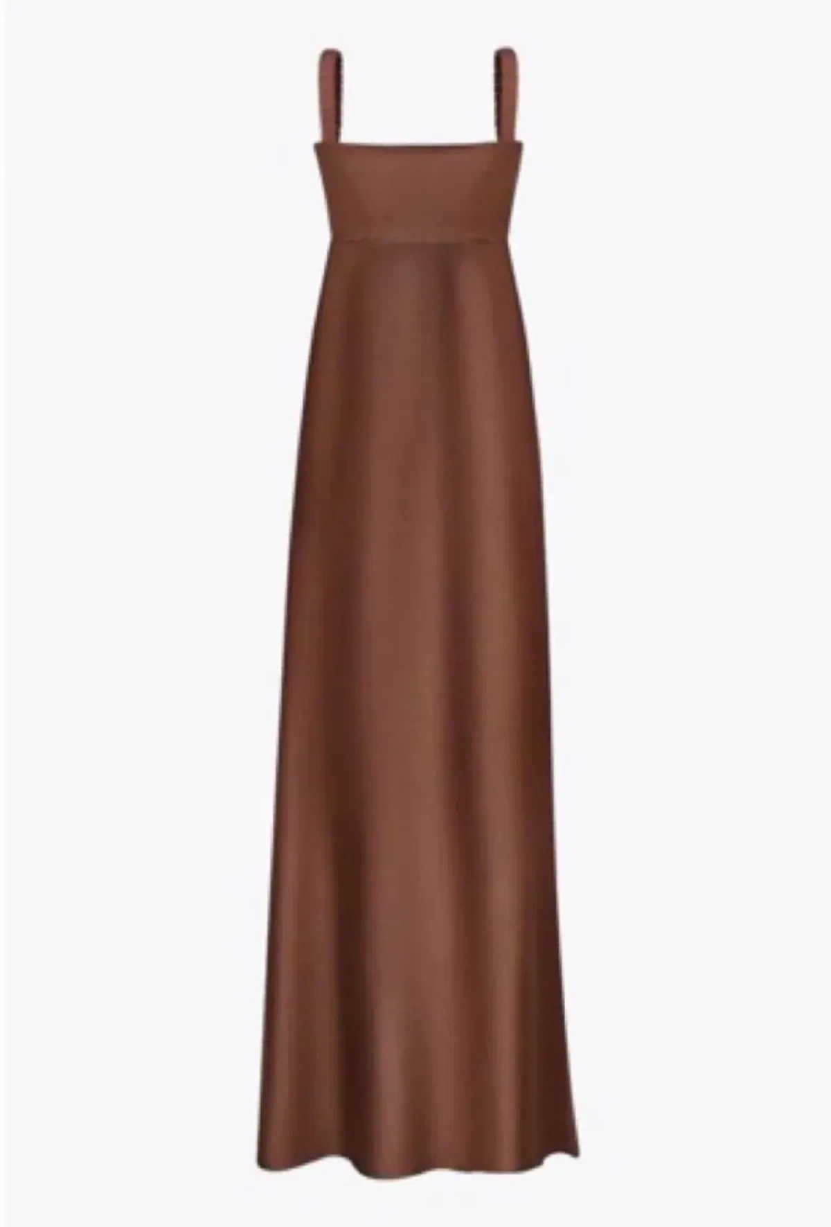 Anna October Aglaya Dress Brown Satin Maxi - Image 2
