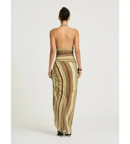 Benni Marnie Maxi Dress in Earth Stripe Size AU10 for rent on The Volte - image 3