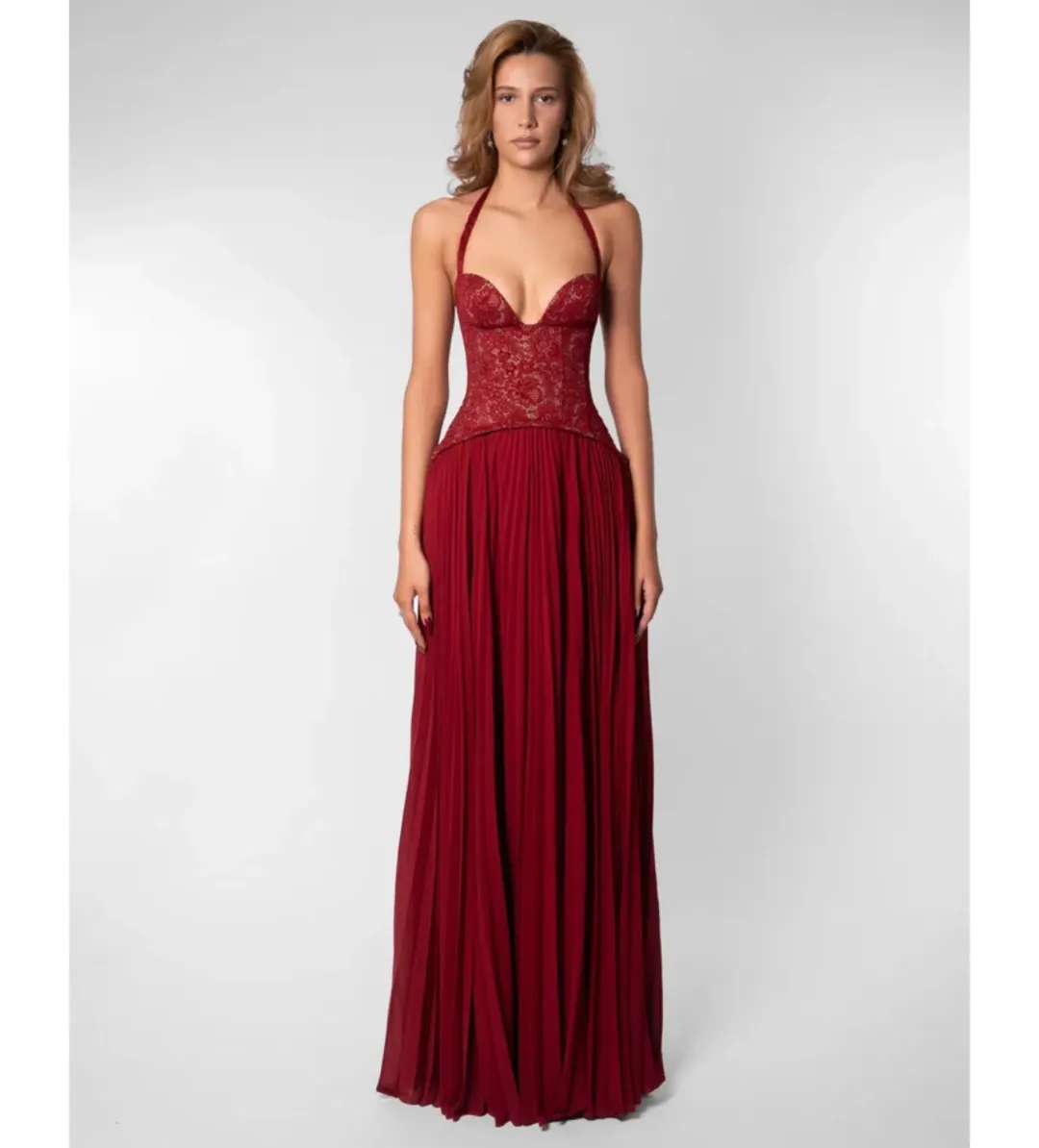 Fenity Gaia Dress in Red Size S for rent on The Volte - main image