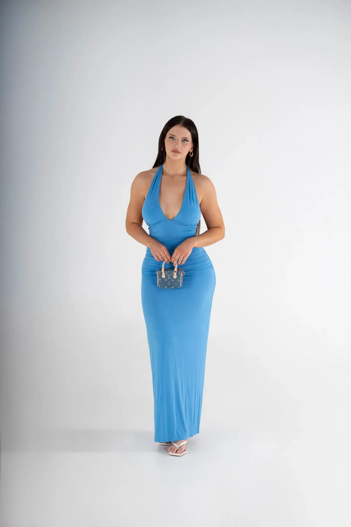 Kookai Leni Maxi Dress Blue - Image 1