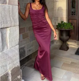 Ance Gria Atlein Gown | Plum for rent on The Volte - image 6