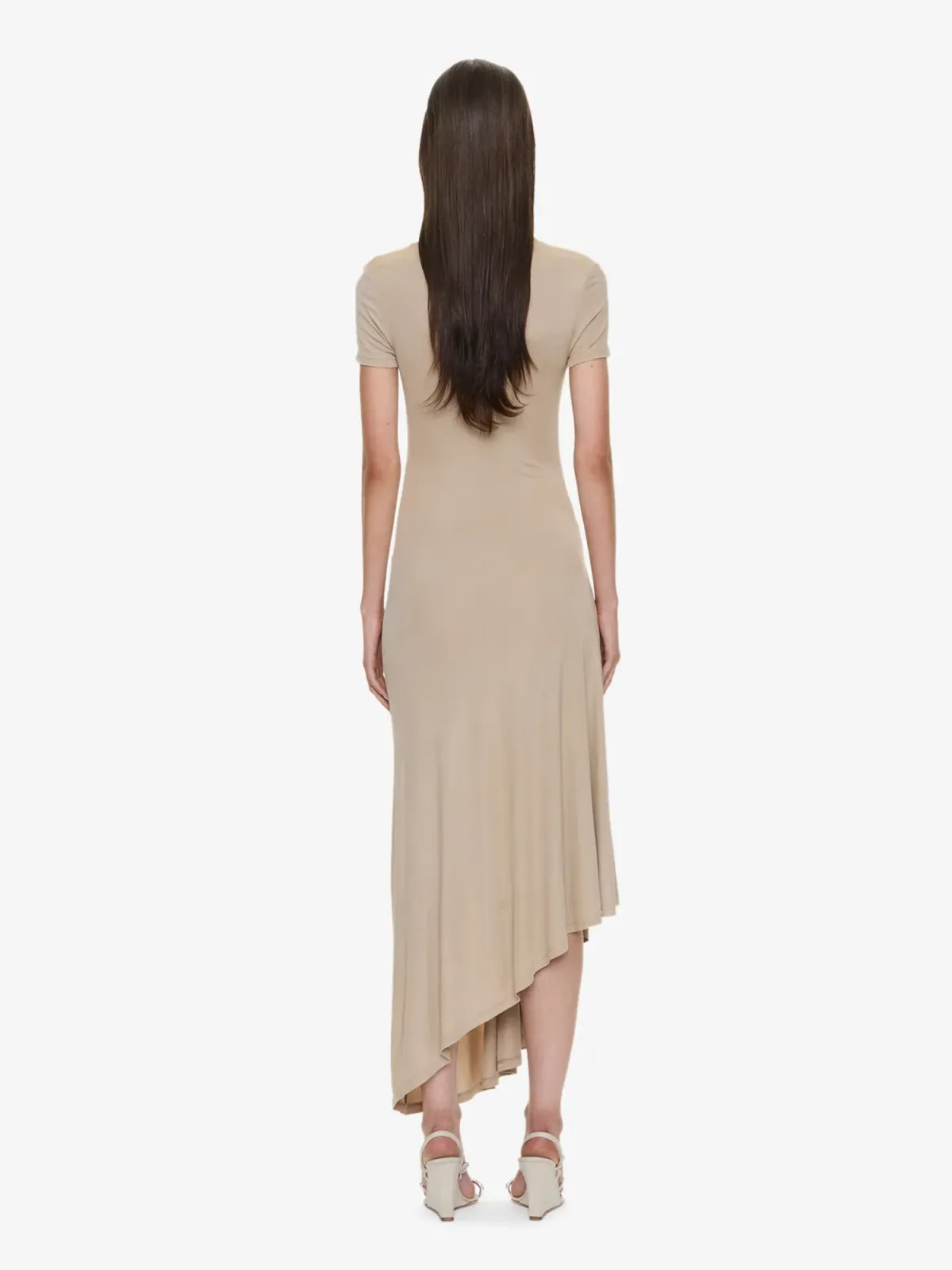 Christopher Esber Paisley Lace Rib Tee Dress shore chalk Size 10 - Image 2
