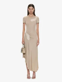Christopher Esber Paisley Lace Rib Tee Dress shore chalk Size 12 for rent on The Volte - image 1