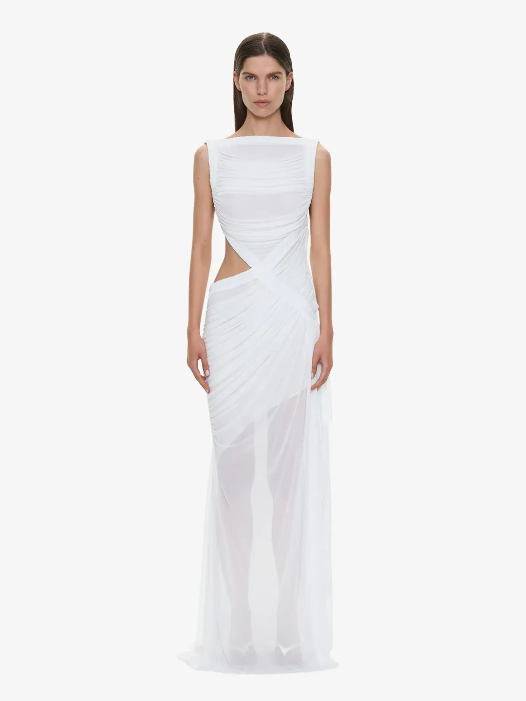 Christopher Esber Theia Squared Dress White Size 6 for rent on The Volte - main image
