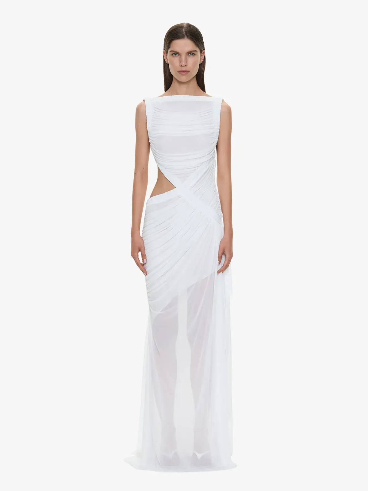 Christopher Esber Theia Squared Dress White Size 6 for rent on The Volte - main image