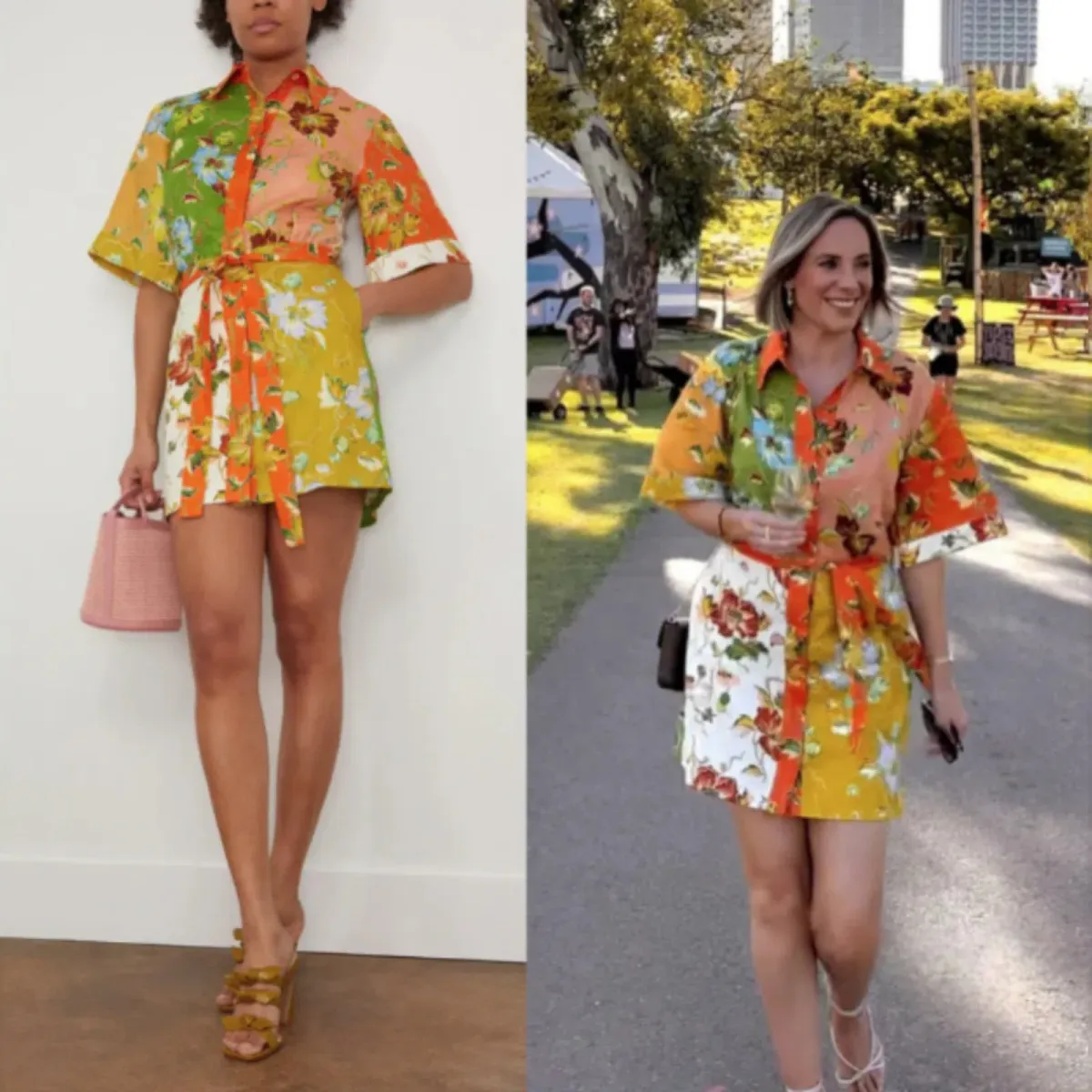 Alemais Hotel Lamu Spliced Shirtdress Size 8 - Image 2