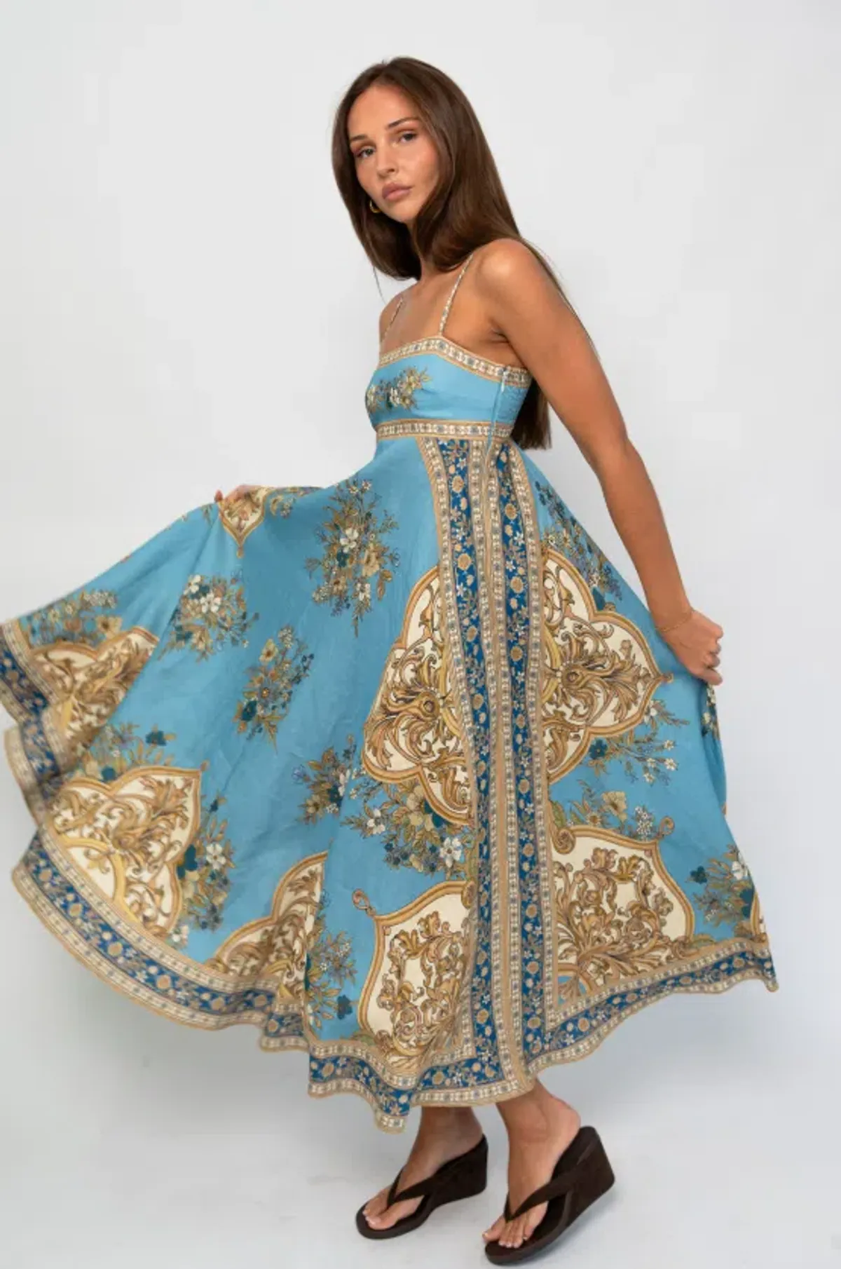 Alèmais x La. Sirena Cassie Exclusive Midi Dress sz 8 - Image 4