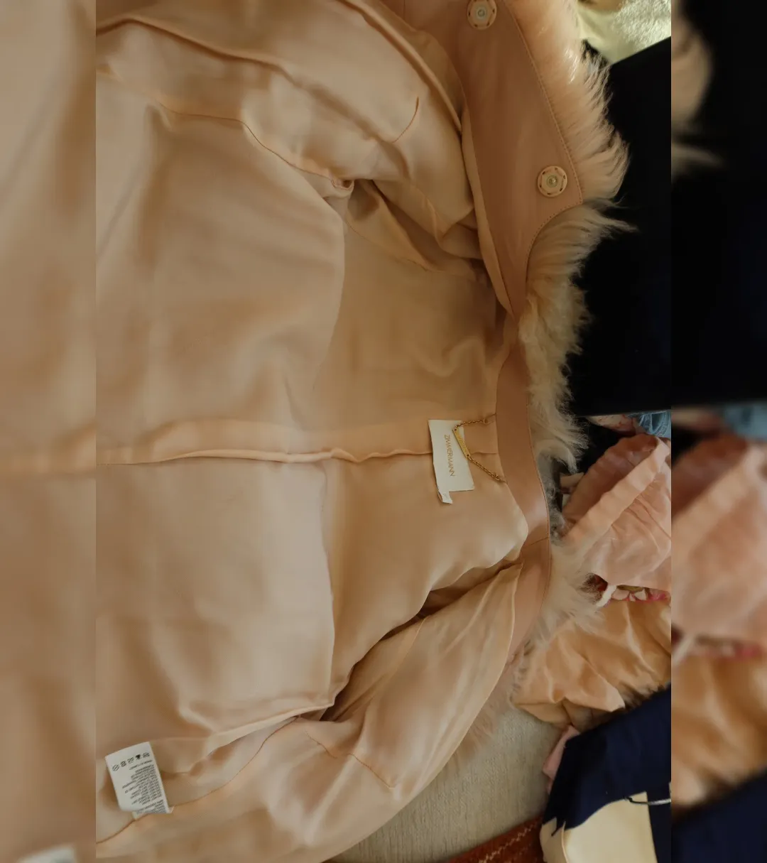 ZIMMERMANN Resistance Belted Shearling Leather Jacket for rent on The Volte - main image