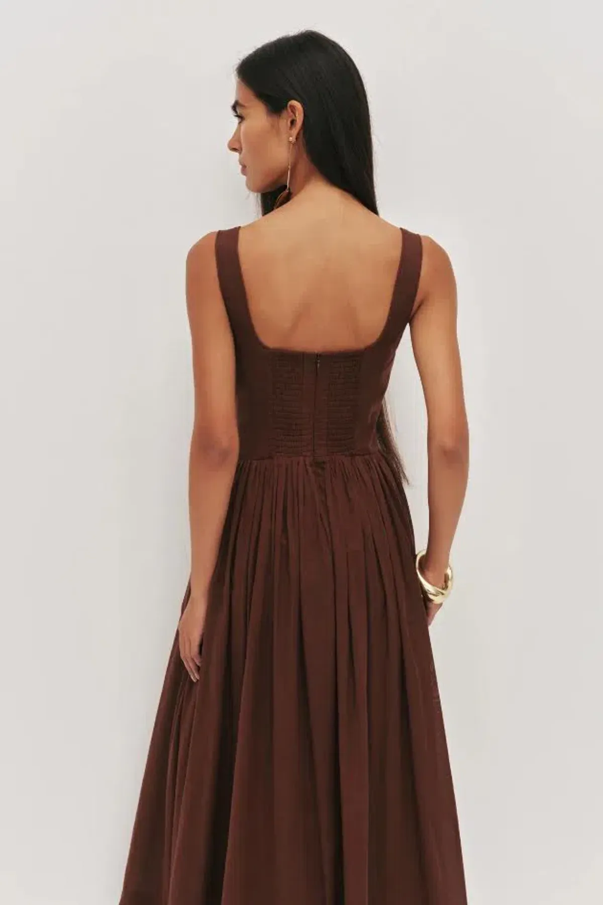 π€ New AJE Sunny Midi Dress in Chocolate Brown Size 12 AU π€ - Image 3
