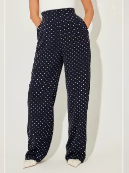 Polka Dot Peplum Top and Polka Dot Wide leg pant set - Odd Muse London for rent on The Volte - image 7