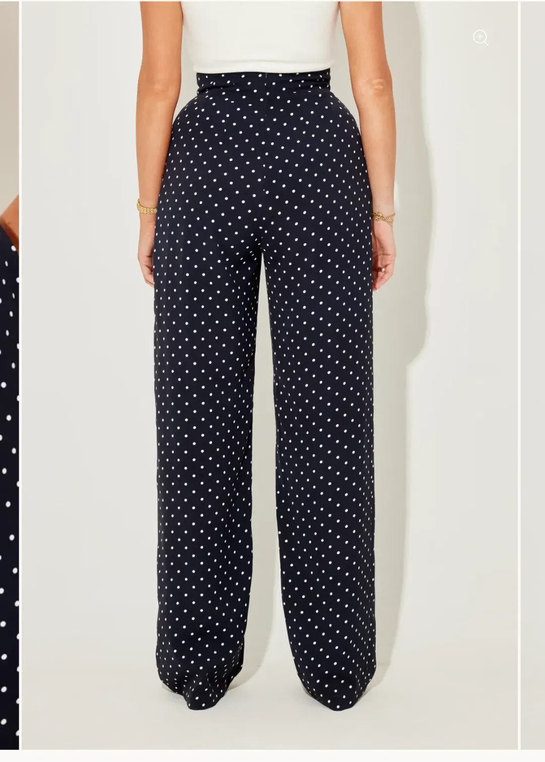 Polka Dot Peplum Top and Polka Dot Wide leg pant set - Odd Muse London for rent on The Volte - main image