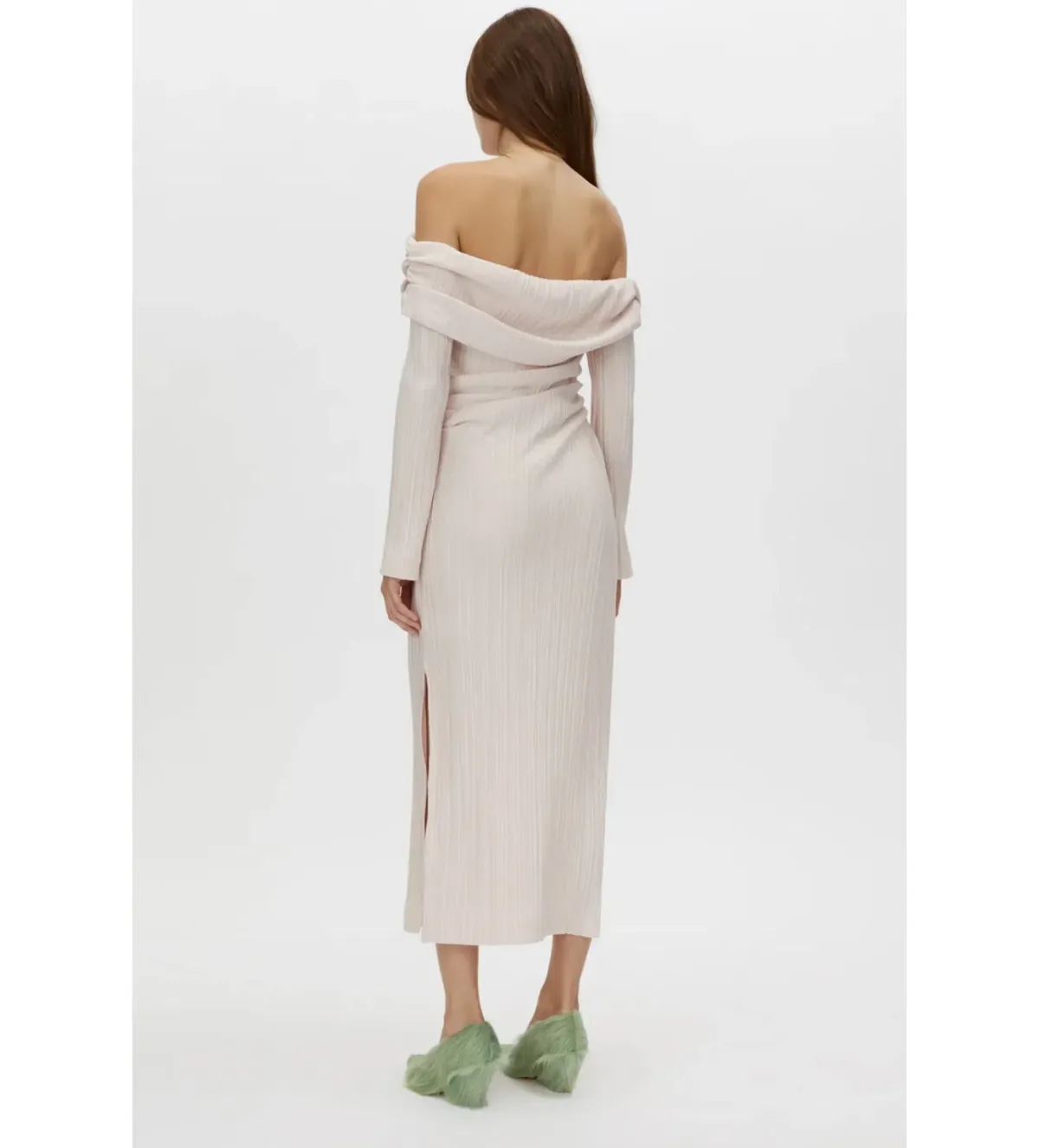 Camilla and Marc Shaw Off Shoulder Dress in Ice Pink Size AU8 - Image 4