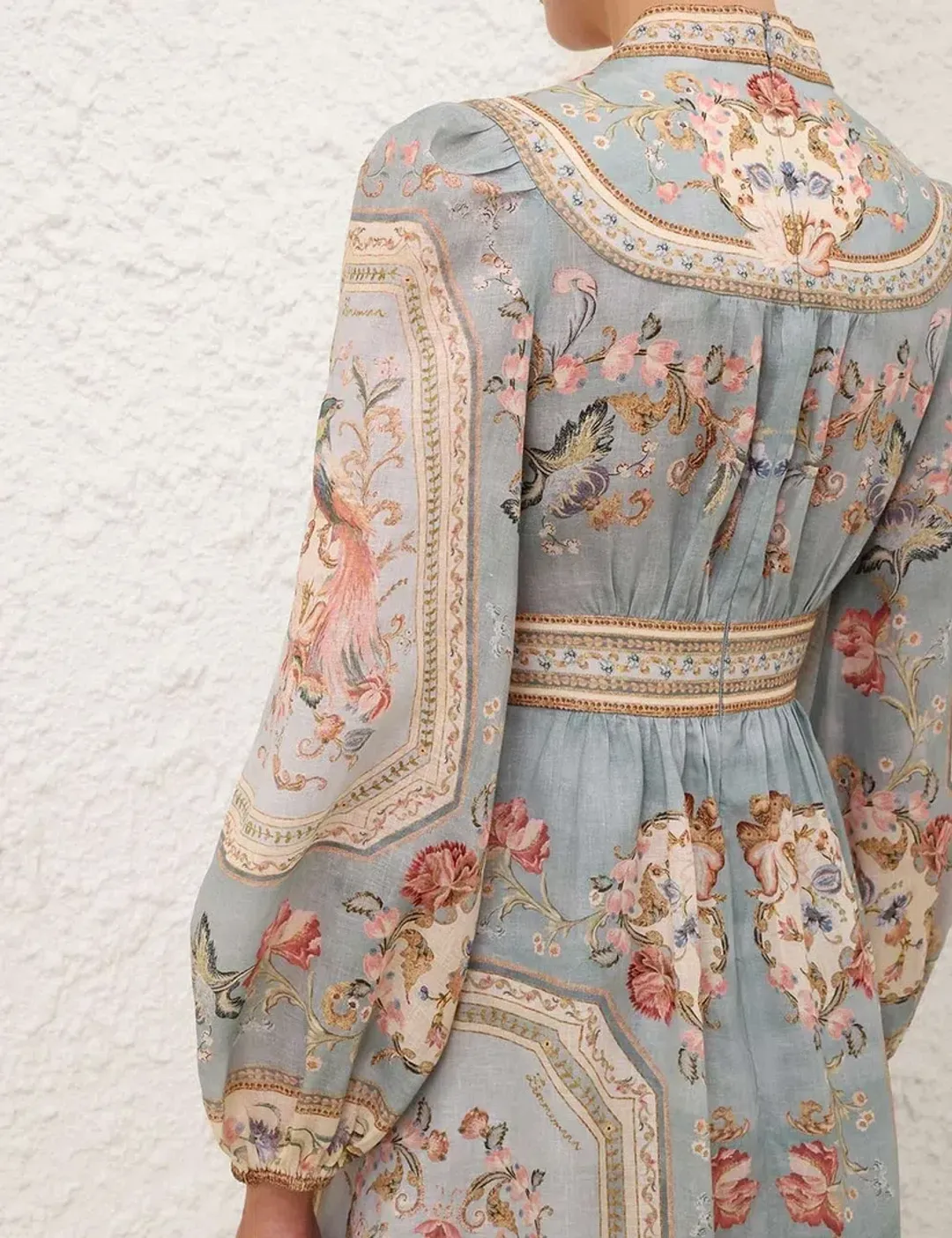 Zimmermann Roselight Plunge Midi Dress - size 1 for rent on The Volte - main image