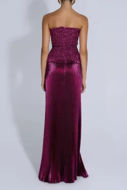 Lidee Maya Gown in Sangria Glitter Size 6 for rent on The Volte - image 4