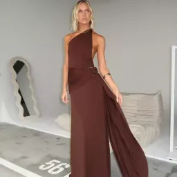 Ance Gria - Gaia Gown (Brown) Size Small for rent on The Volte - image 7