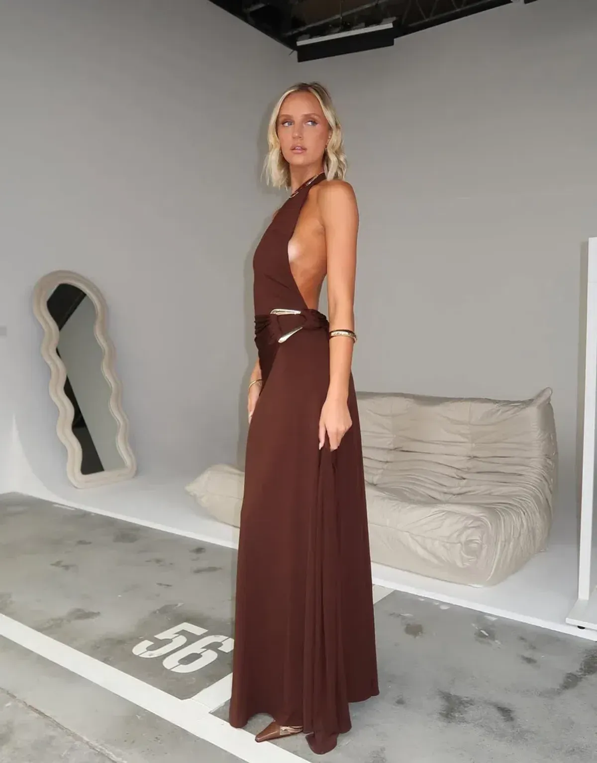 Ance Gria - Gaia Gown (Brown) Size Small - Image 3