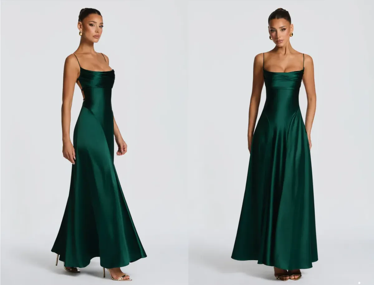 BABYBOO Adelina Maxi Dress - Emerald (size S) - Image 2