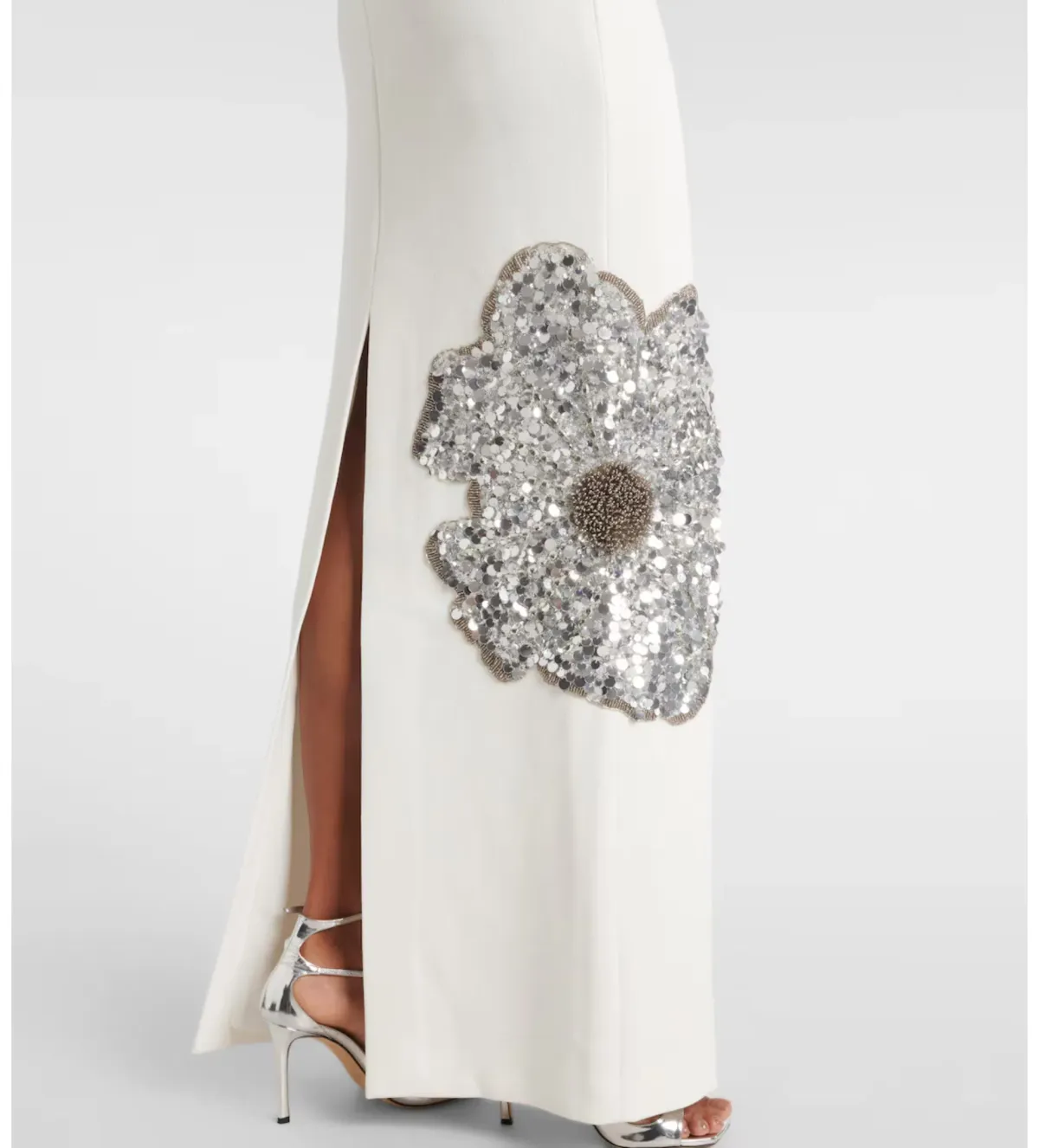 Rebecca Vallance Layana Strapless Embellished Gown White Size 8 - Image 5
