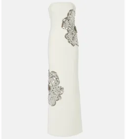 Rebecca Vallance Layana Strapless Embellished Gown White Size 8 for rent on The Volte - image 6