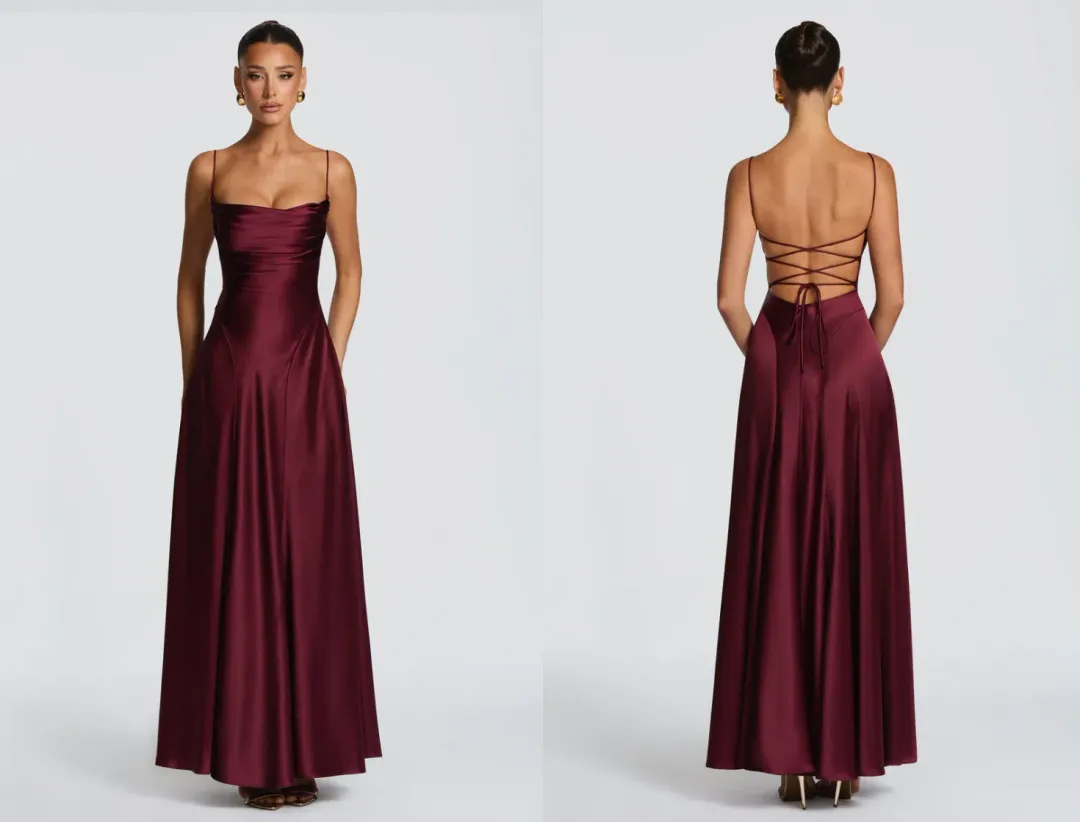 Adelina Maxi Dress - Cherry Lacquer (size S) for rent on The Volte - main image