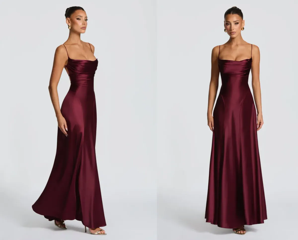 Adelina Maxi Dress - Cherry Lacquer (size S) - Image 1